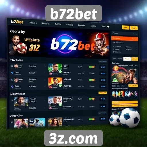 Interface do usuário do site b72bet é intuitiva