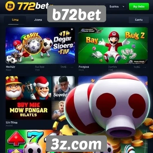 A variedade de jogos disponíveis no B72bet é ampla